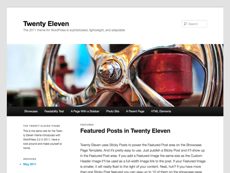 Introducing Twenty Eleven theme