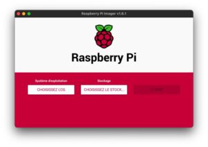 Ecran principal de Raspberry Pi Imager