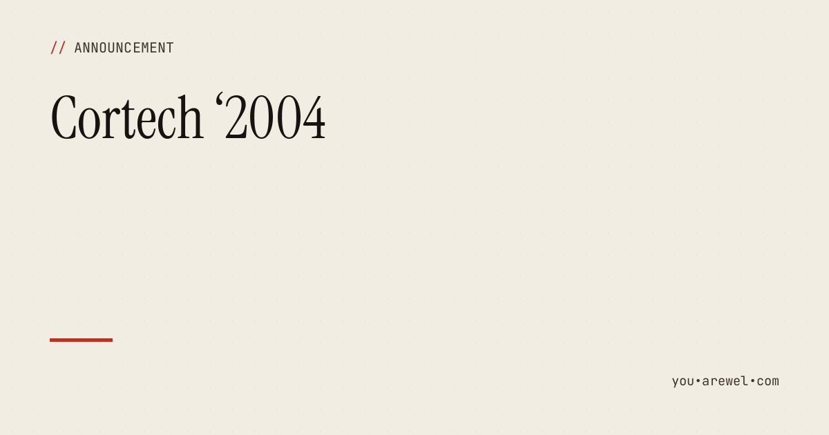 Cortech ‘2004